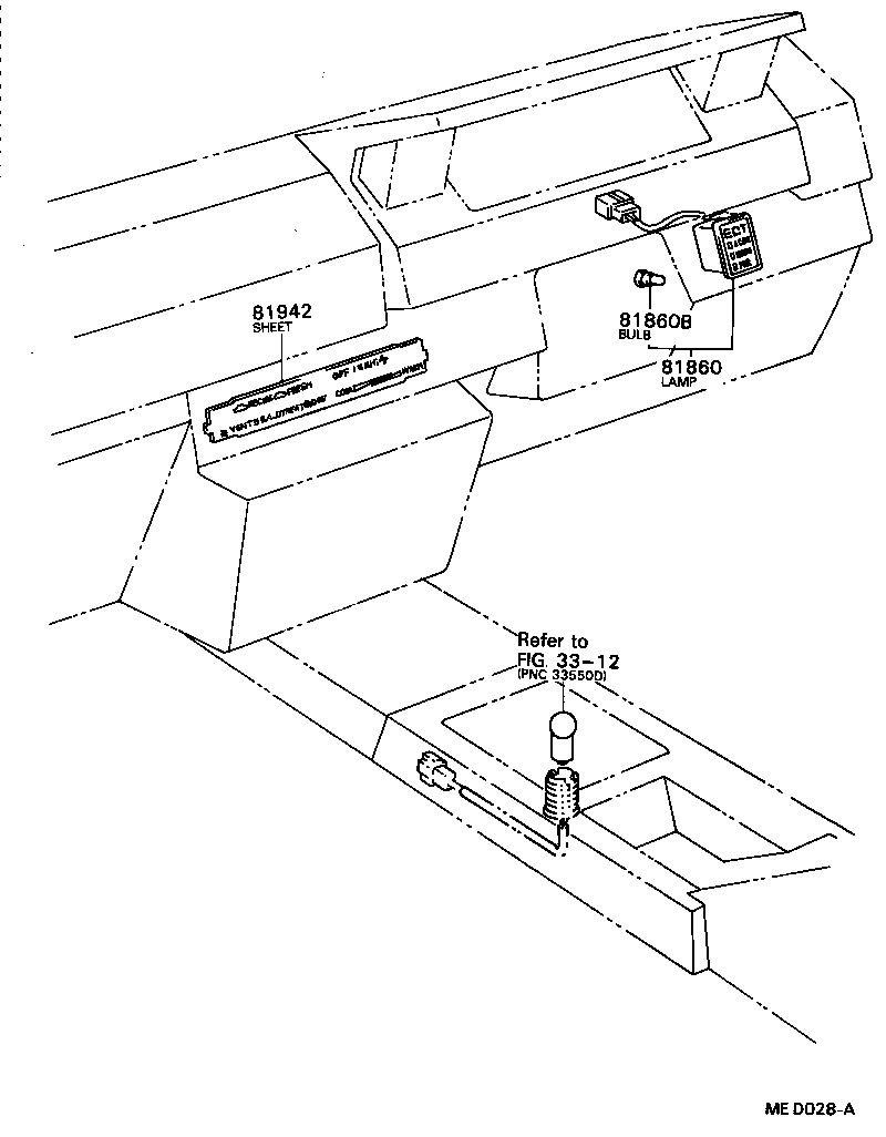 81860-12010 LAMP ASSY, TRANSMISSION INDICATOR product image