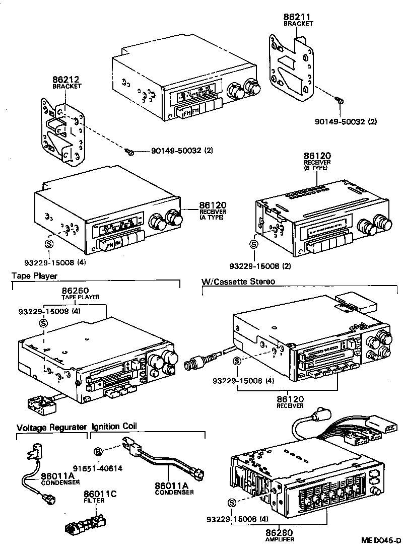 86260-19085 TAPE PLAYER ASSY product image