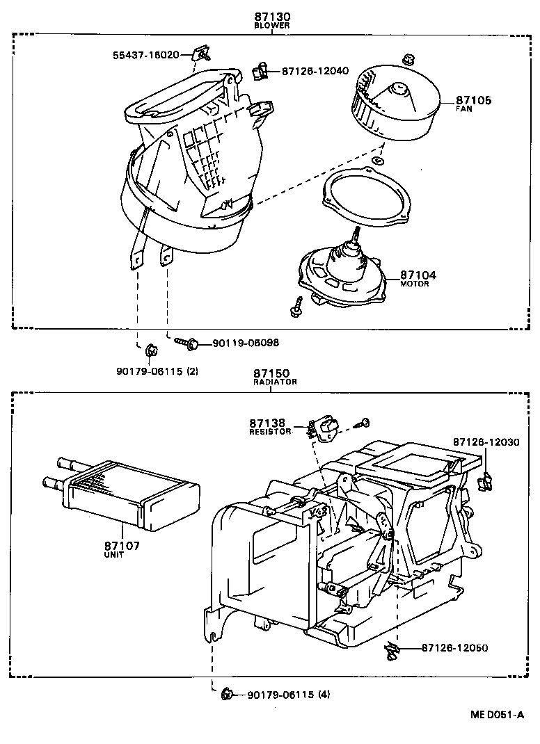 87150-12290 RADIATOR ASSY, HEATER product image