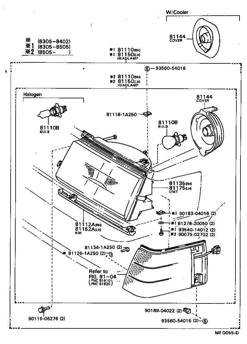 81110-80321 HEADLAMP ASSY, RH product image