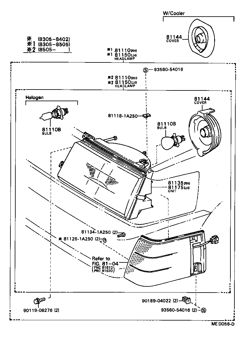 81110-80321 HEADLAMP ASSY, RH product image