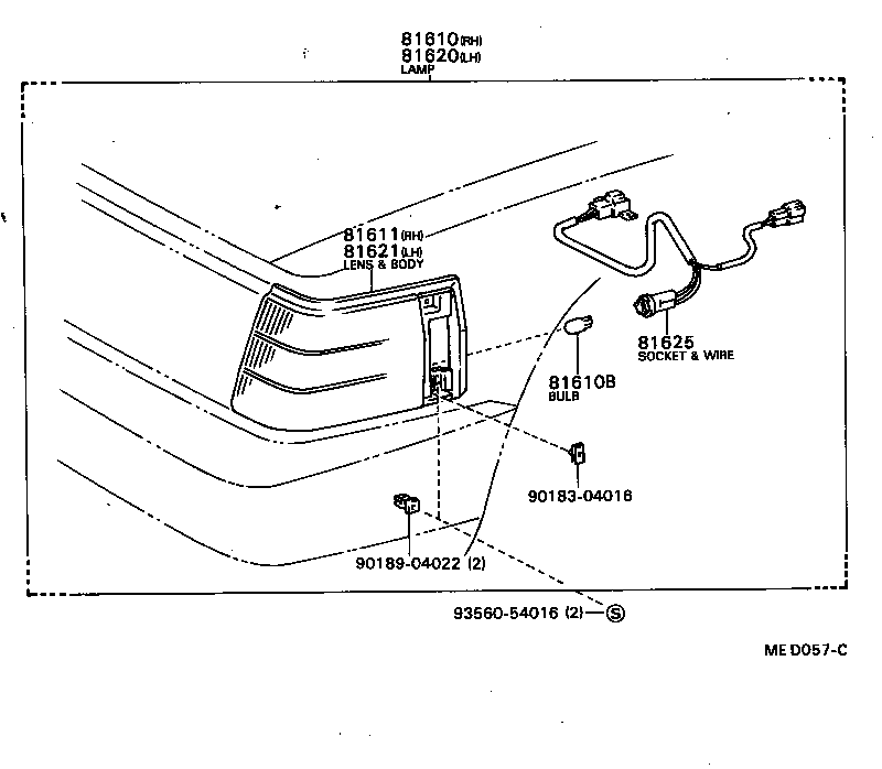 81620-19445 LAMP ASSY, PARKING & CLEARANCE, LH product image