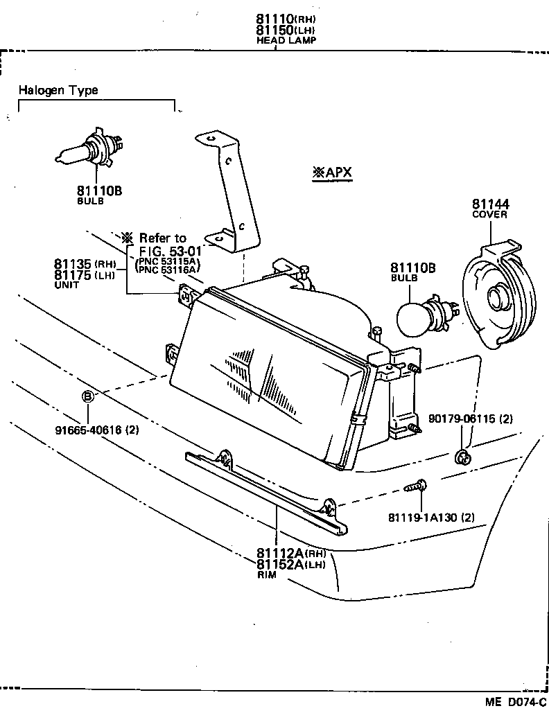 81150-80320 HEADLAMP ASSY, LH product image