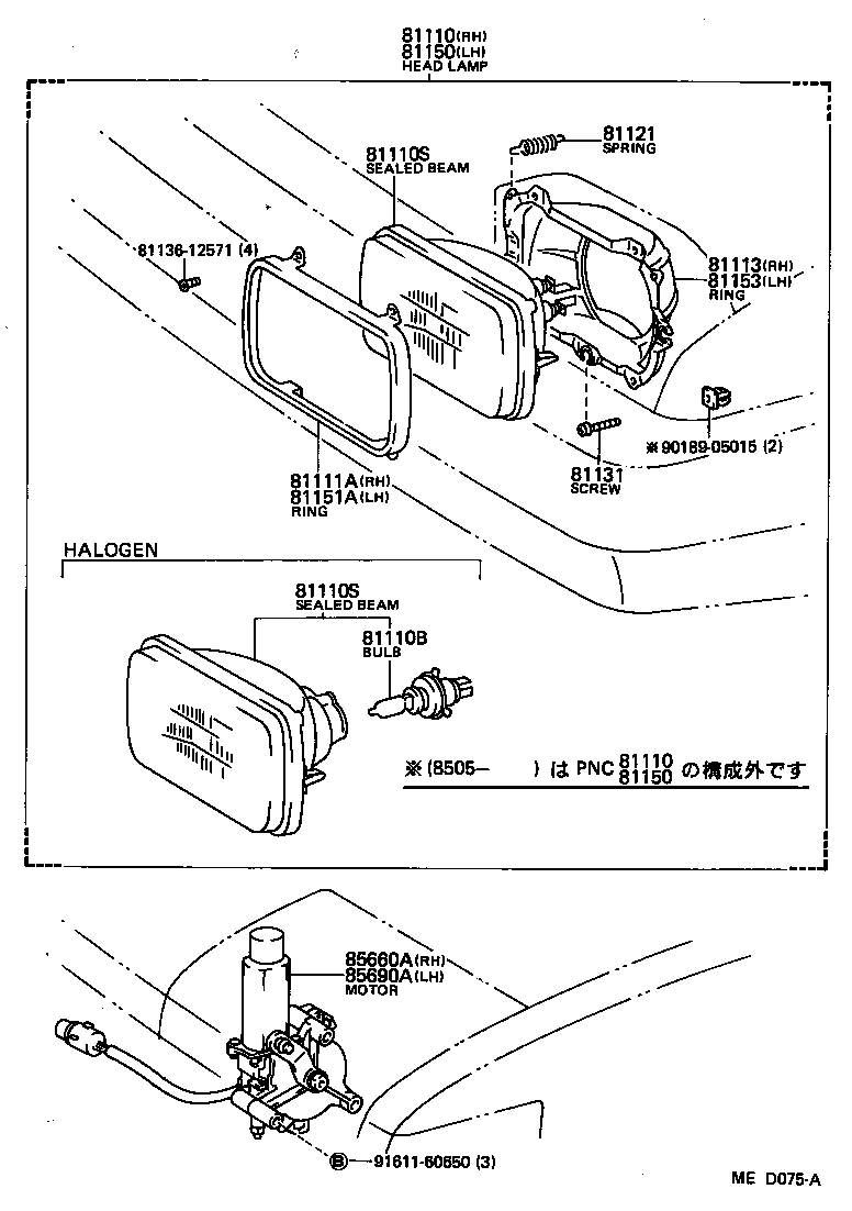 81150-80321 HEADLAMP ASSY, LH product image