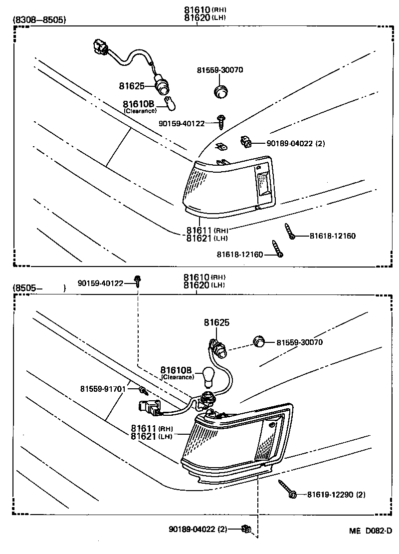 81620-19495 LAMP ASSY, PARKING & CLEARANCE, LH product image