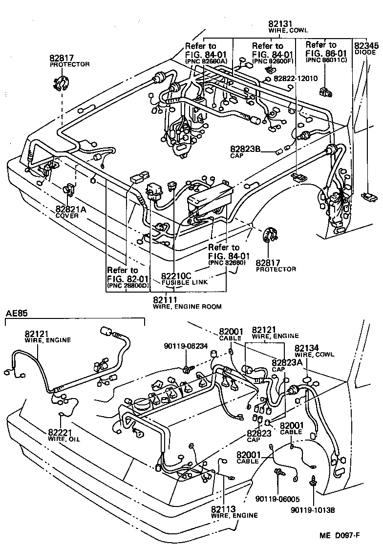 82121-12850 WIRE, ENGINE product image