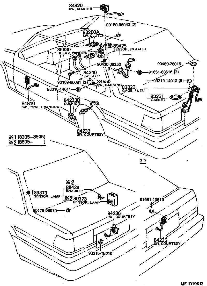 83320-19725 GAGE ASSY, FUEL SENDER product image