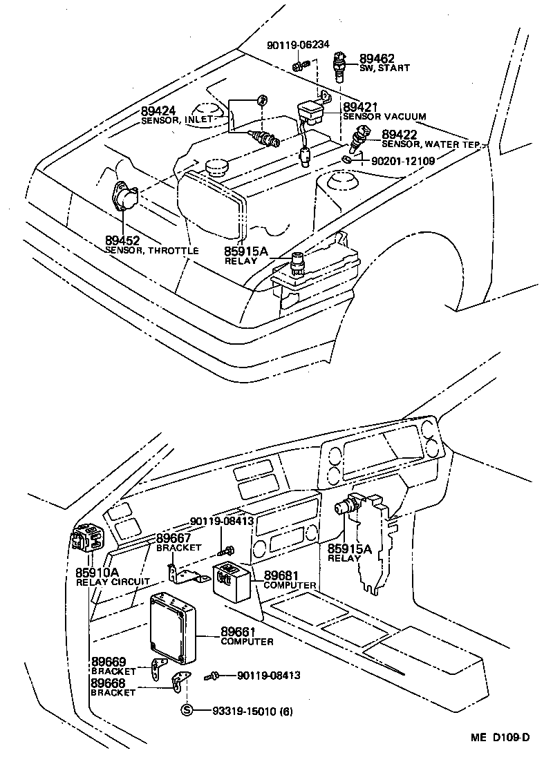 89661-12051 COMPUTER, ENGINE CONTROL product image