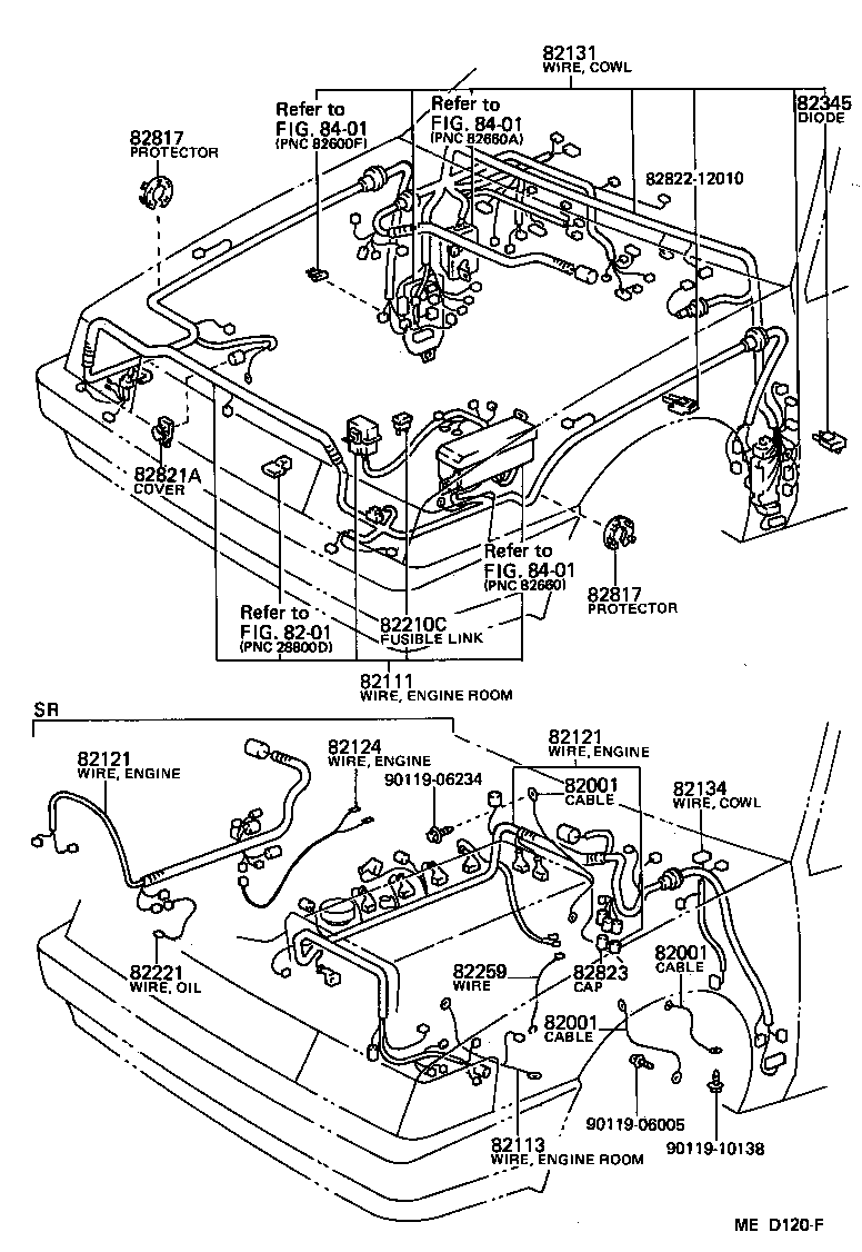 82121-12840 WIRE, ENGINE product image