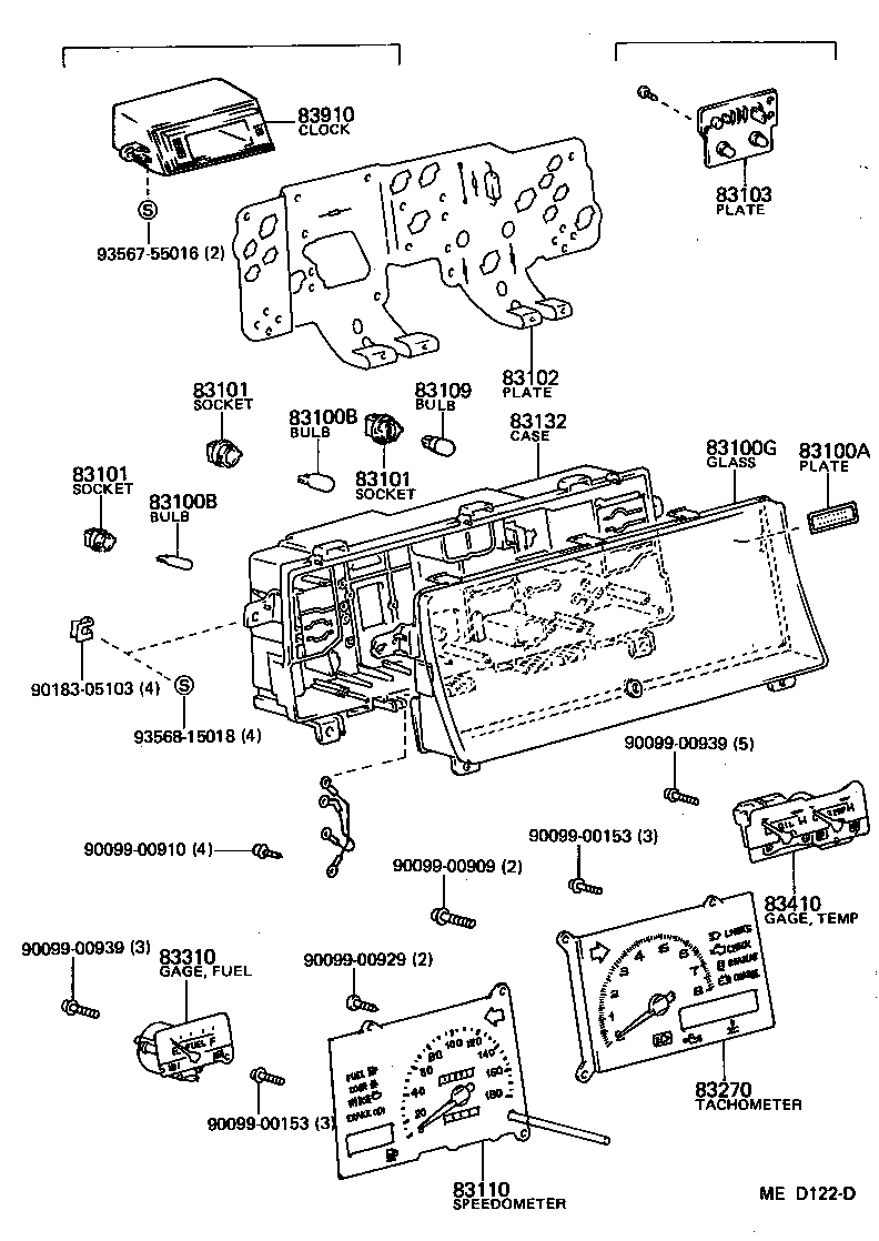 83242-12810 TACHOMETER ASSY, ENGINE product image