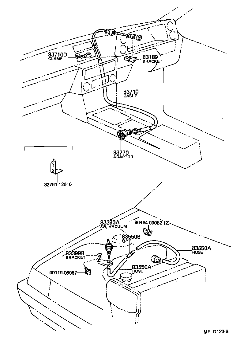 83242-12810 TACHOMETER ASSY, ENGINE product image