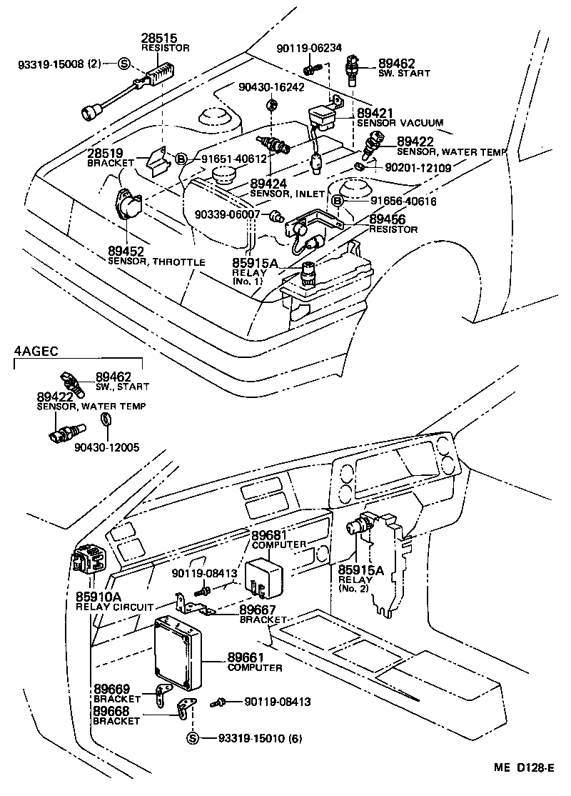 89661-12021 COMPUTER, ENGINE CONTROL product image