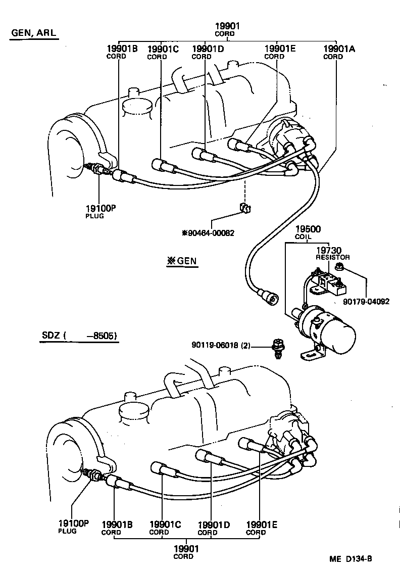 90919-03093 BAND, IGNITION COIL, NO.1 product image
