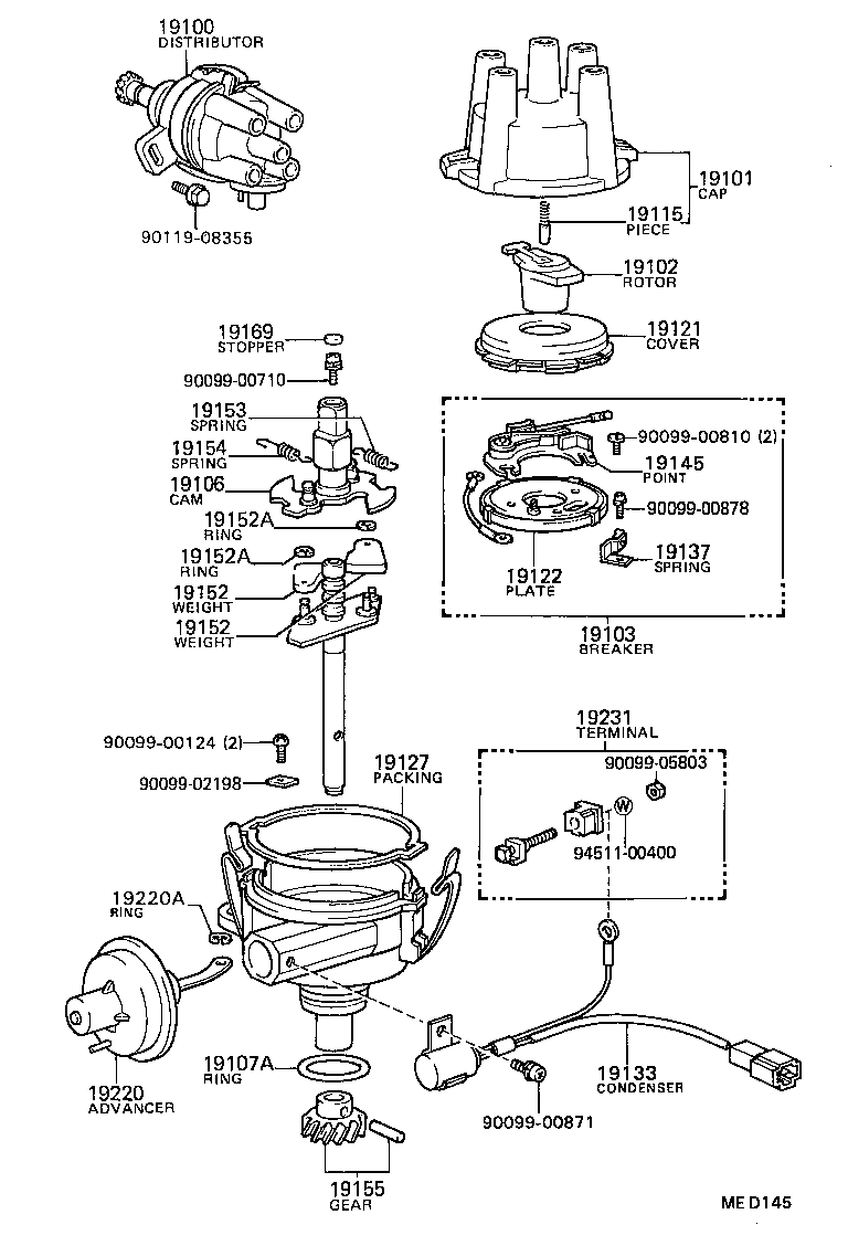 19102-73020 ROTOR SUB-ASSY, DISTRIBUTOR product image