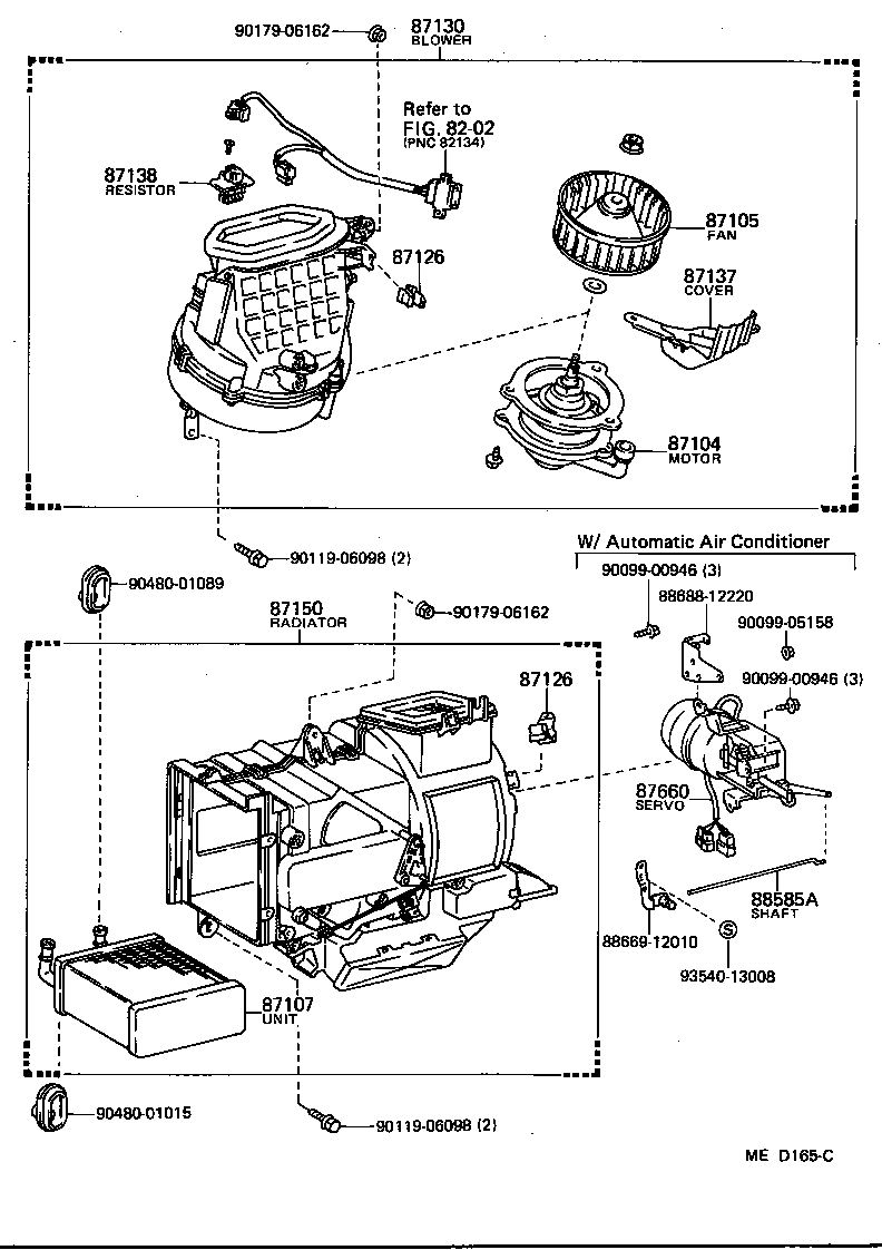 88660-12010 SERVO ASSY, AIR CONDITIONER product image