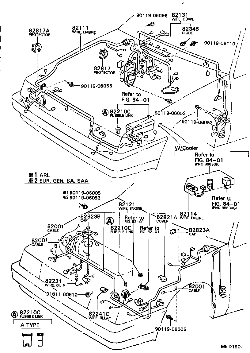 82121-12702 WIRE, ENGINE product image