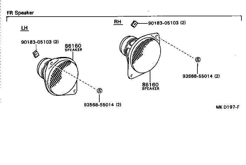 86160-12110 SPEAKER ASSY, REAR product image