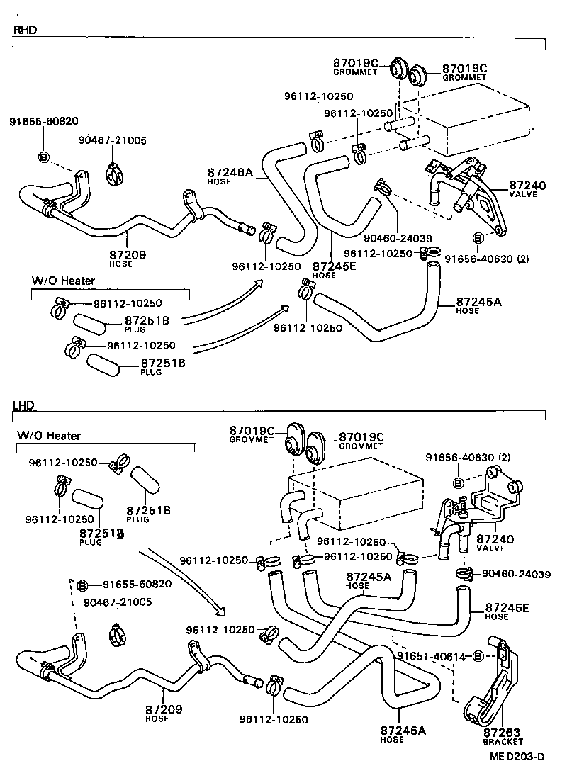 87240-12201 VALVE ASSY, HEATER WATER product image