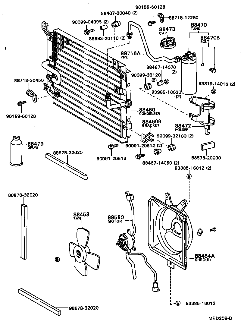 88460-20170 CONDENSER ASSY, COOLER product image