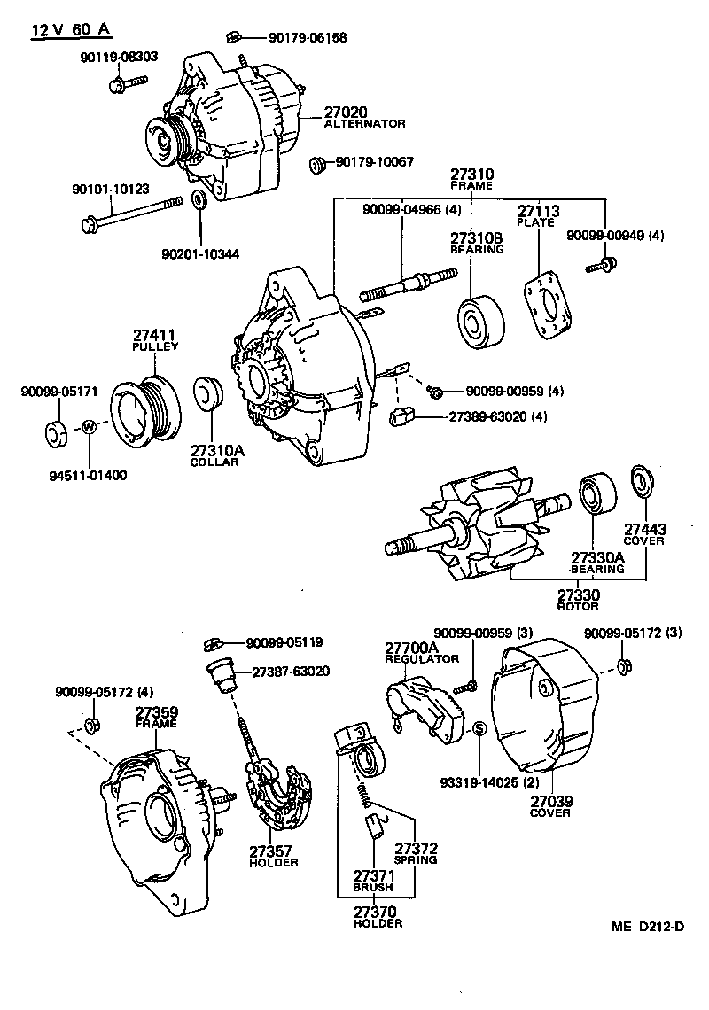 27060-28050 ALTERNATOR ASSY product image