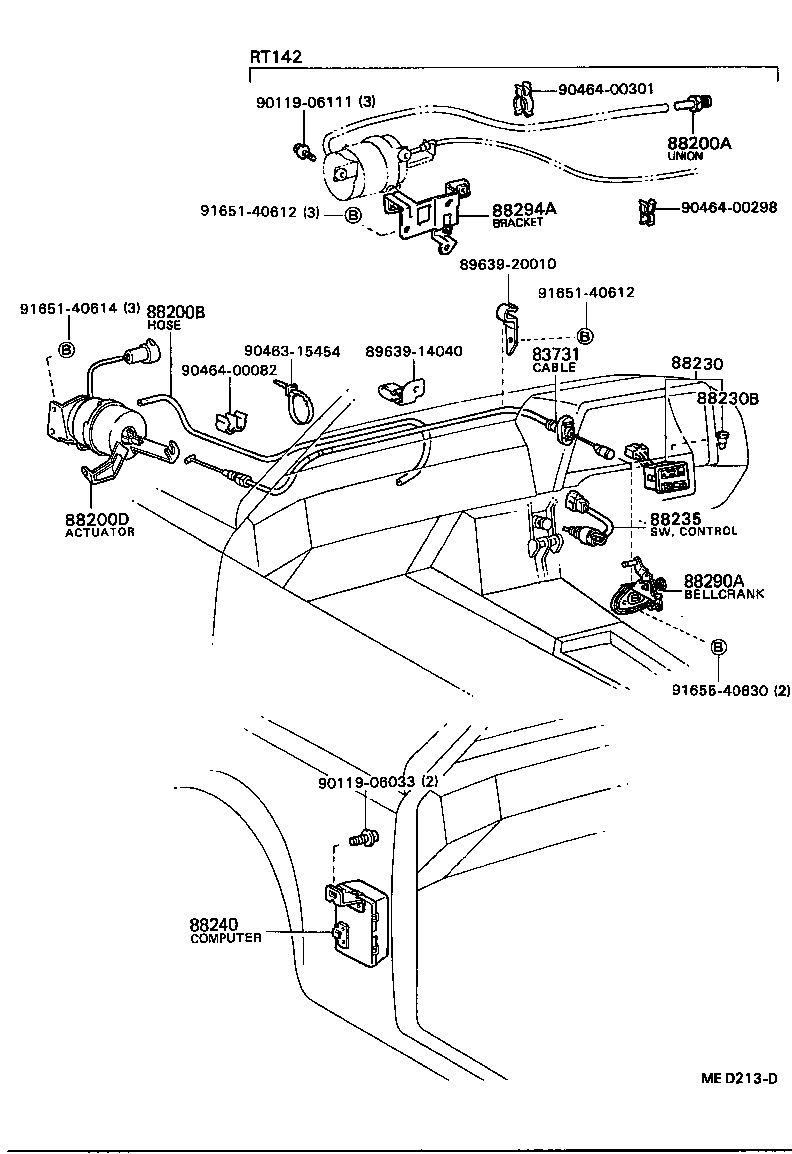 88230-20060 SWITCH ASSY, CRUISE CONTROL(AUTO DRIVE) CONTROL product image