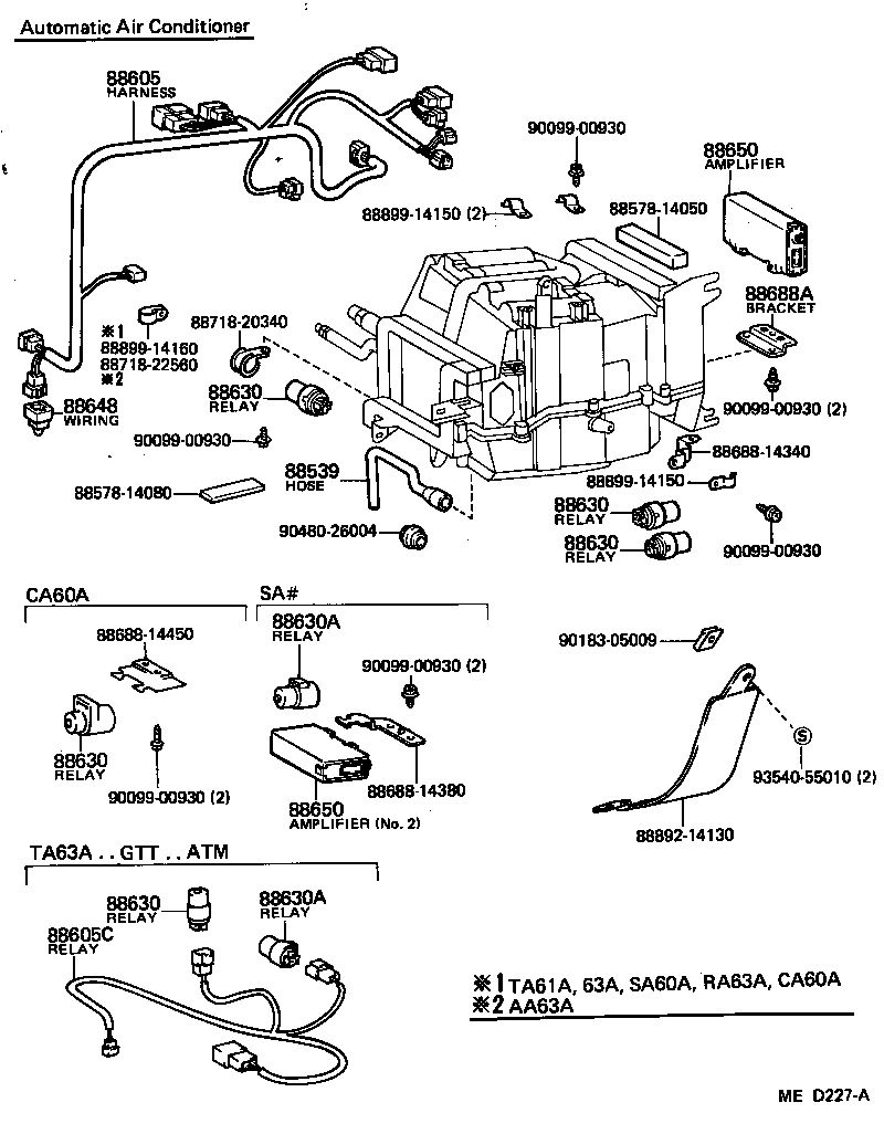 88605-14520 HARNESS SUB-ASSY, COOLER WIRING, NO.1 product image