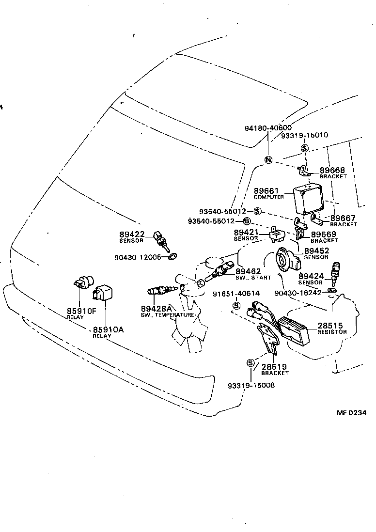 89421-28010 SENSOR ASSY, VACUUM (FOR E.F.I.) product image