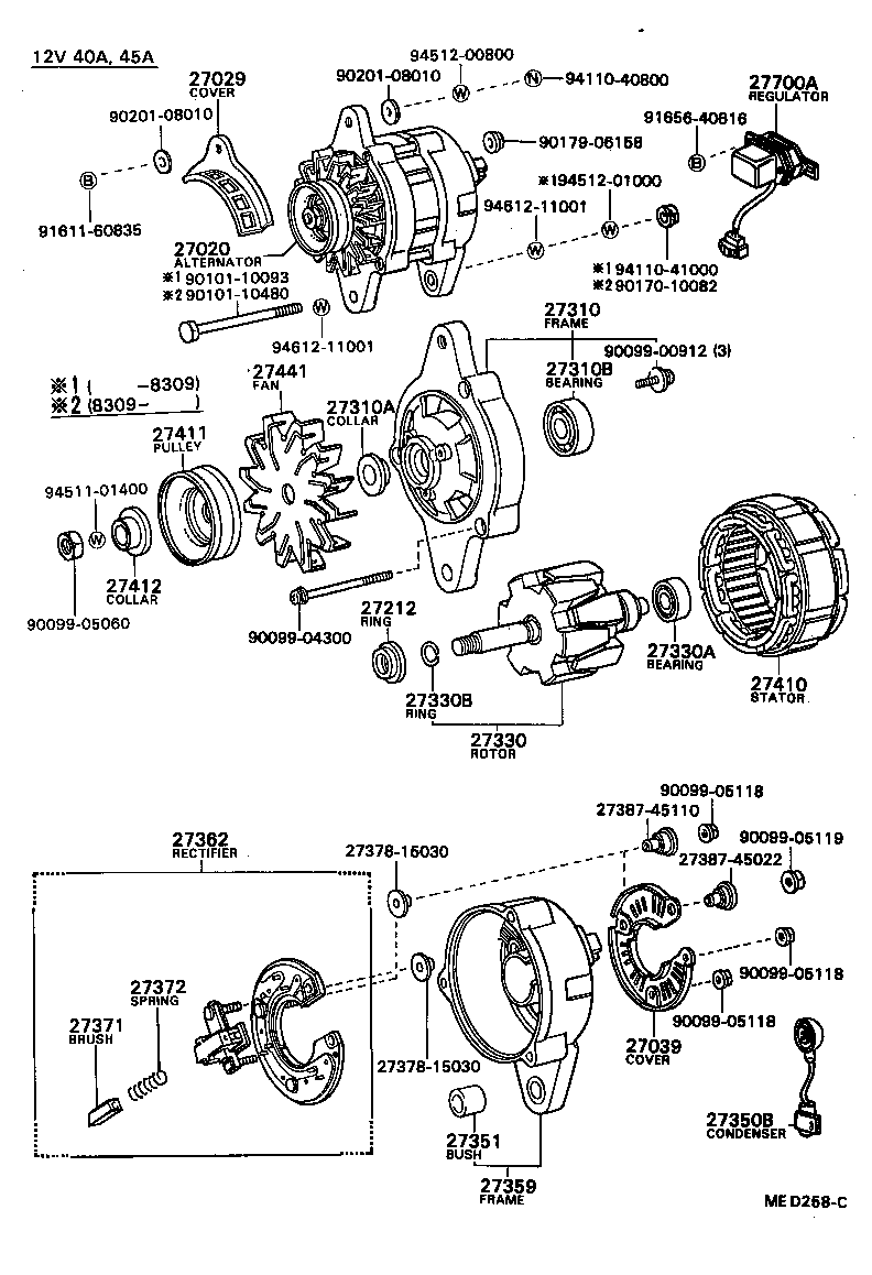 27020-18010 ALTERNATOR ASSY product image