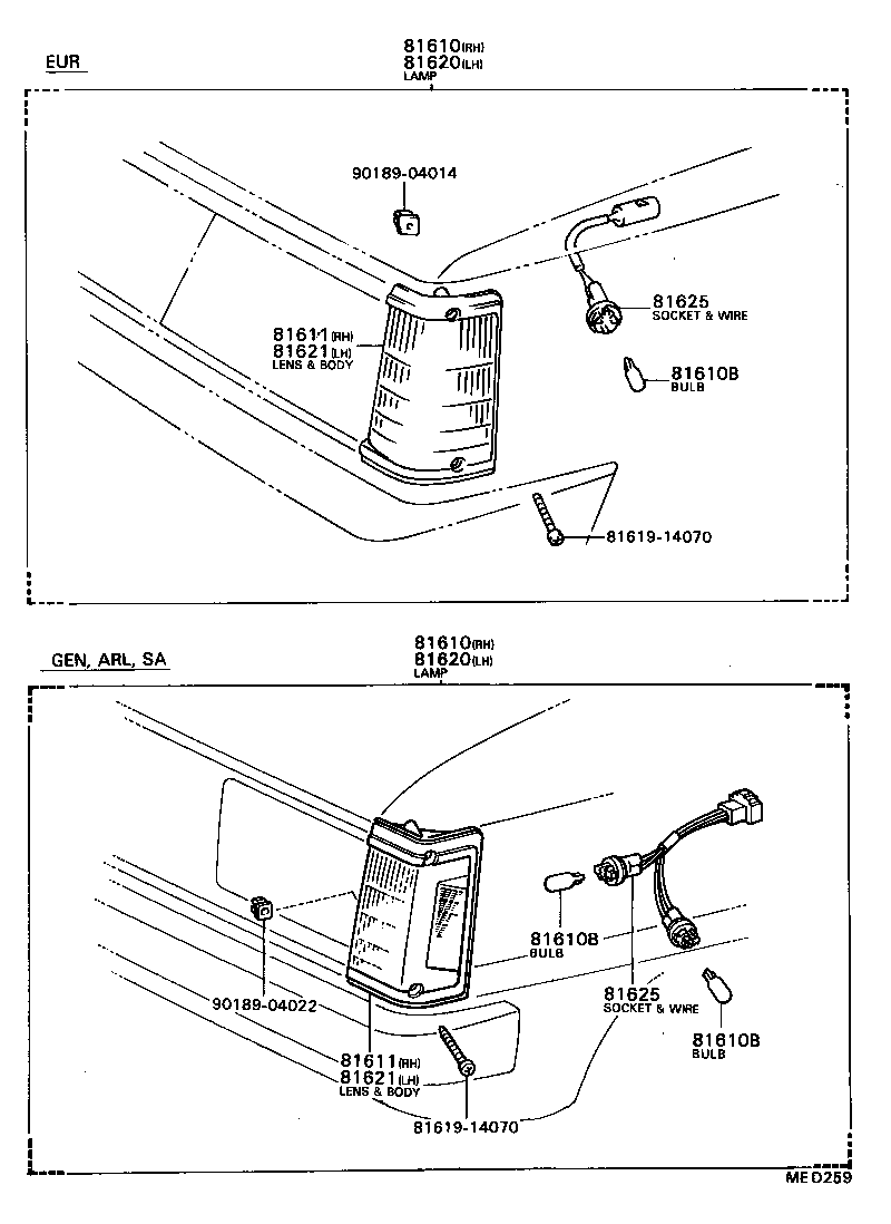 81610-19216 LAMP ASSY, PARKING & CLEARANCE, RH product image