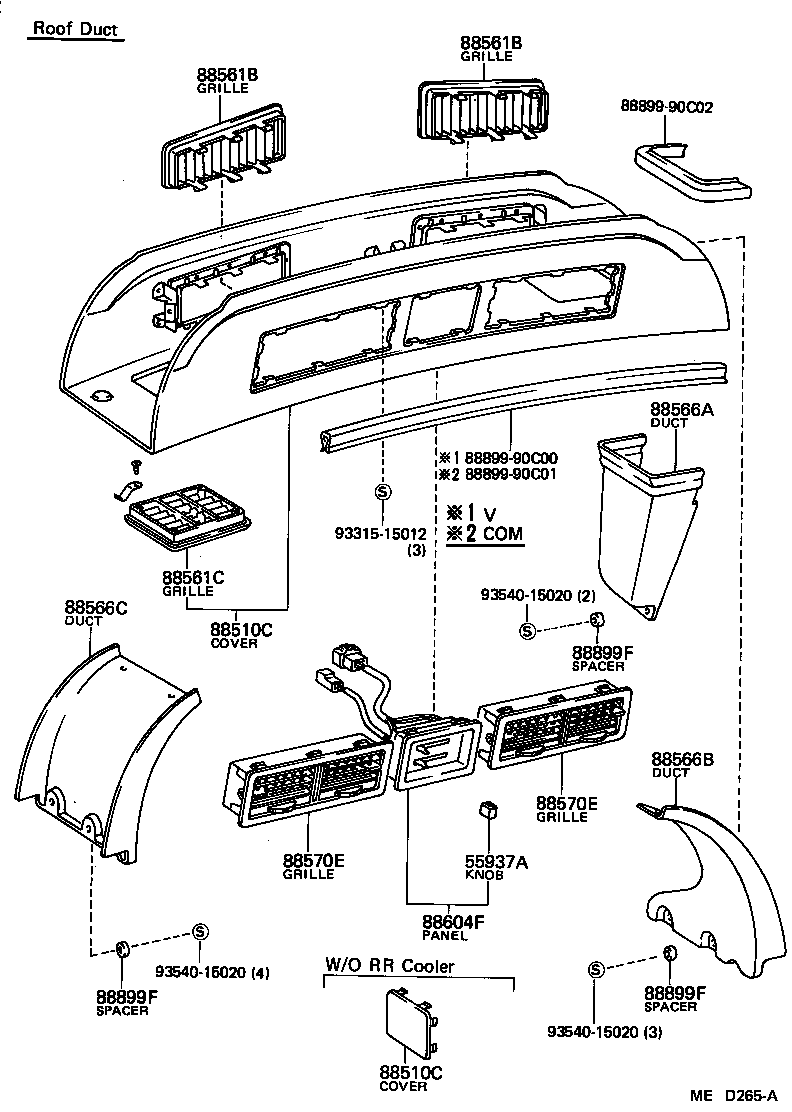 55907-95J02 CABLE SUB-ASSY, TEMPERATURE DAMPER CONTROL product image