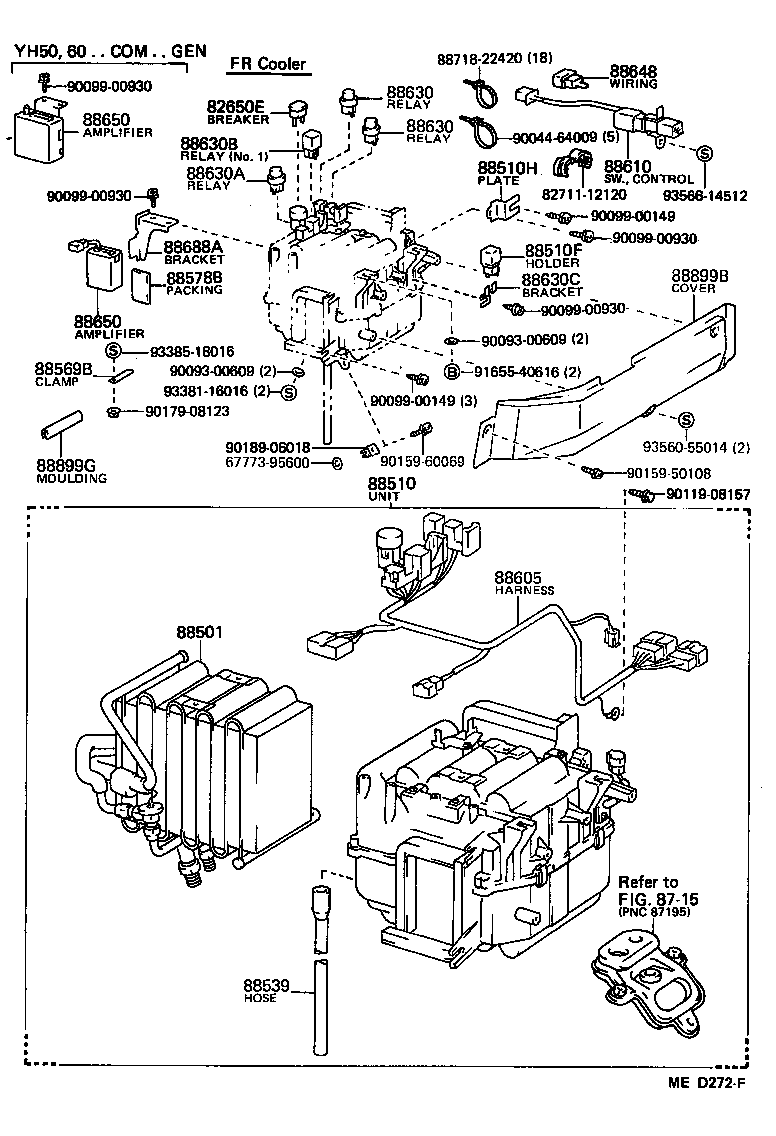 88536-90C04 BRACKET, COOLING UNIT, NO.2 product image