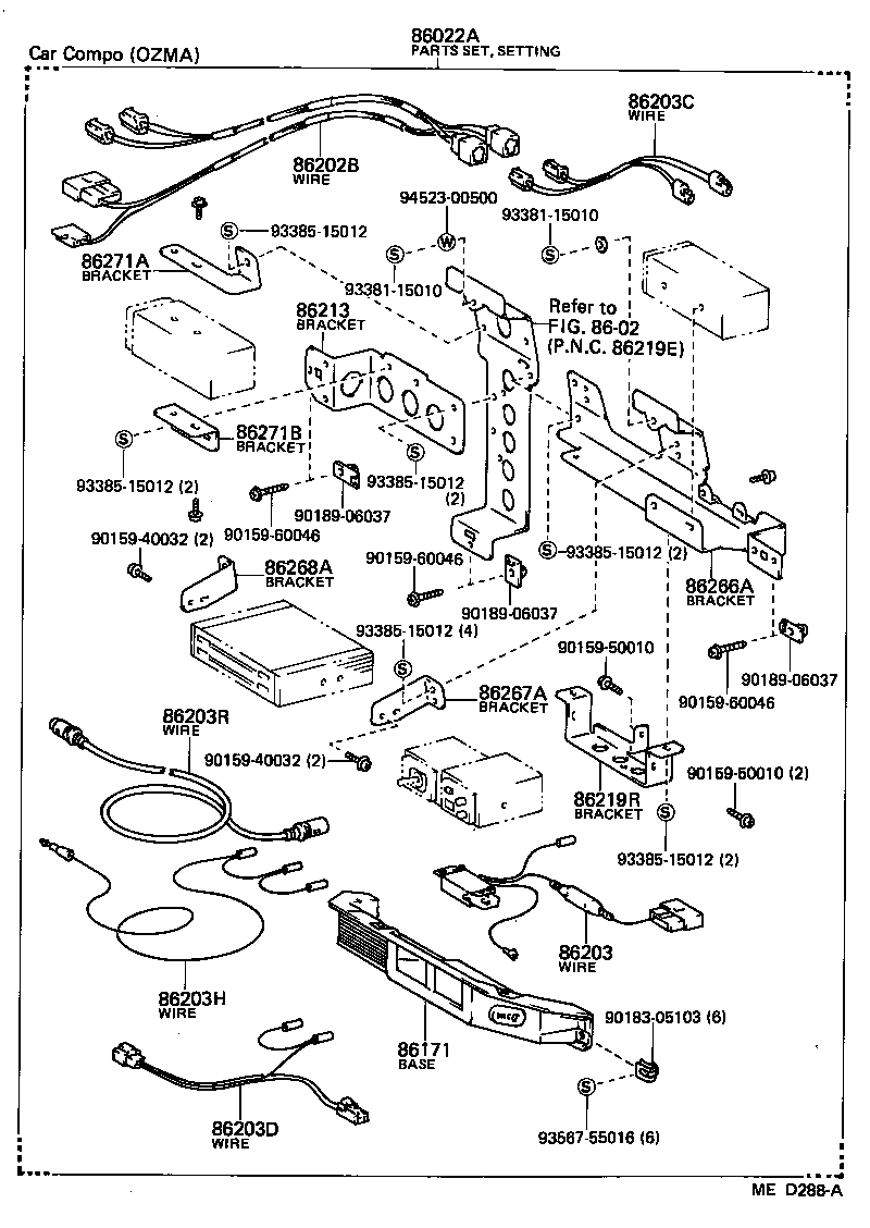 86202-95J03 WIRE, STEREO COMPONENT, NO.1 product image