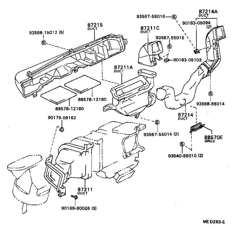 55086-12121 DUCT, AIR, NO.4 product image