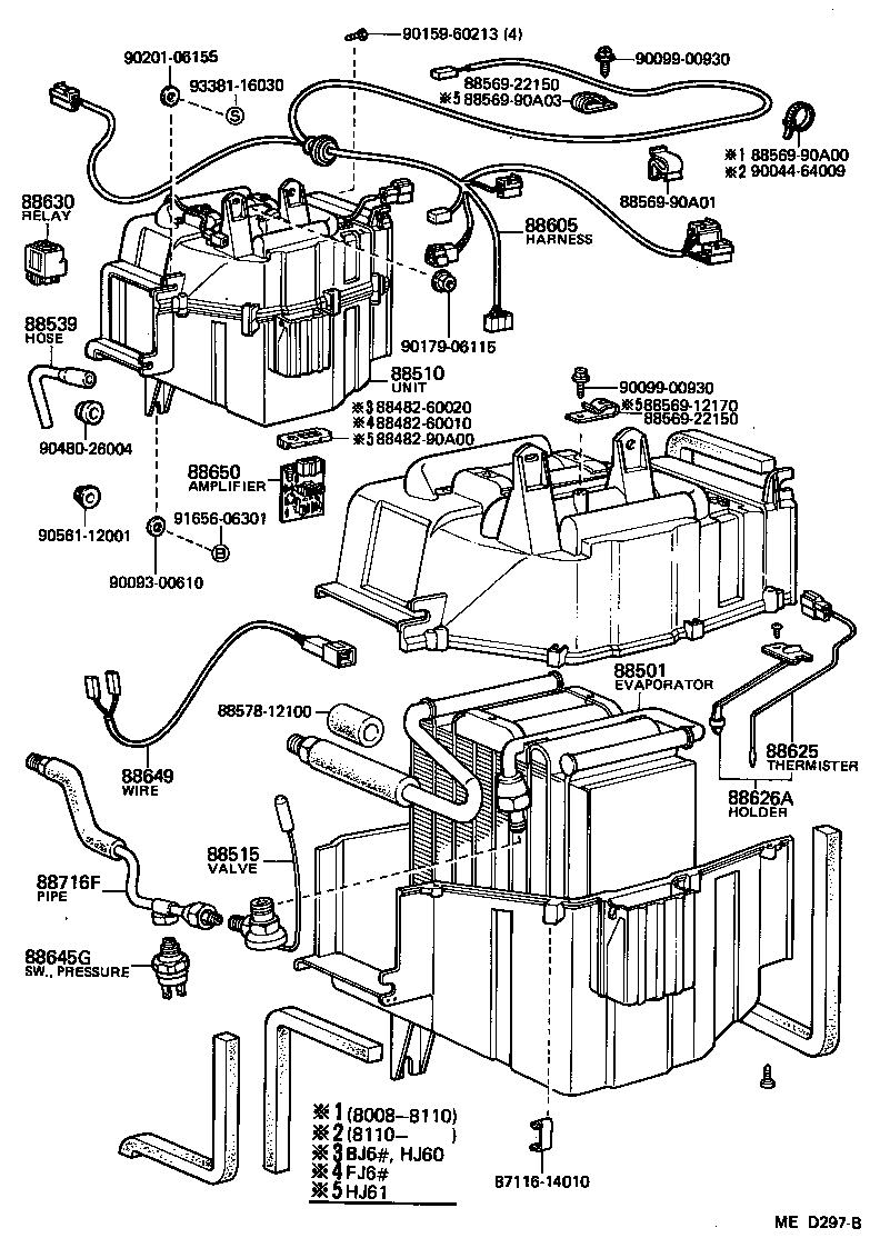 88605-90A03 HARNESS SUB-ASSY, COOLER WIRING, NO.1 product image