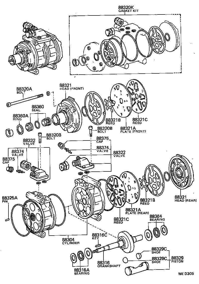 88441-22030 PULLEY, COOLER COMPRESSOR IDLE product image