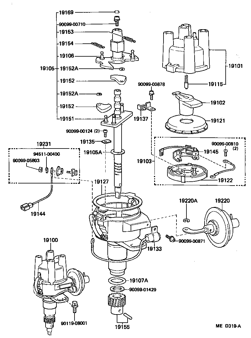 19106-18030 CAM SUB-ASSY, DISTRIBUTOR product image