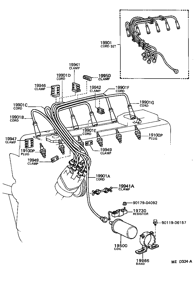 19944-35010 PLATE, RESISTIVE CORD CLAMP SUPPORT, NO.2 product image