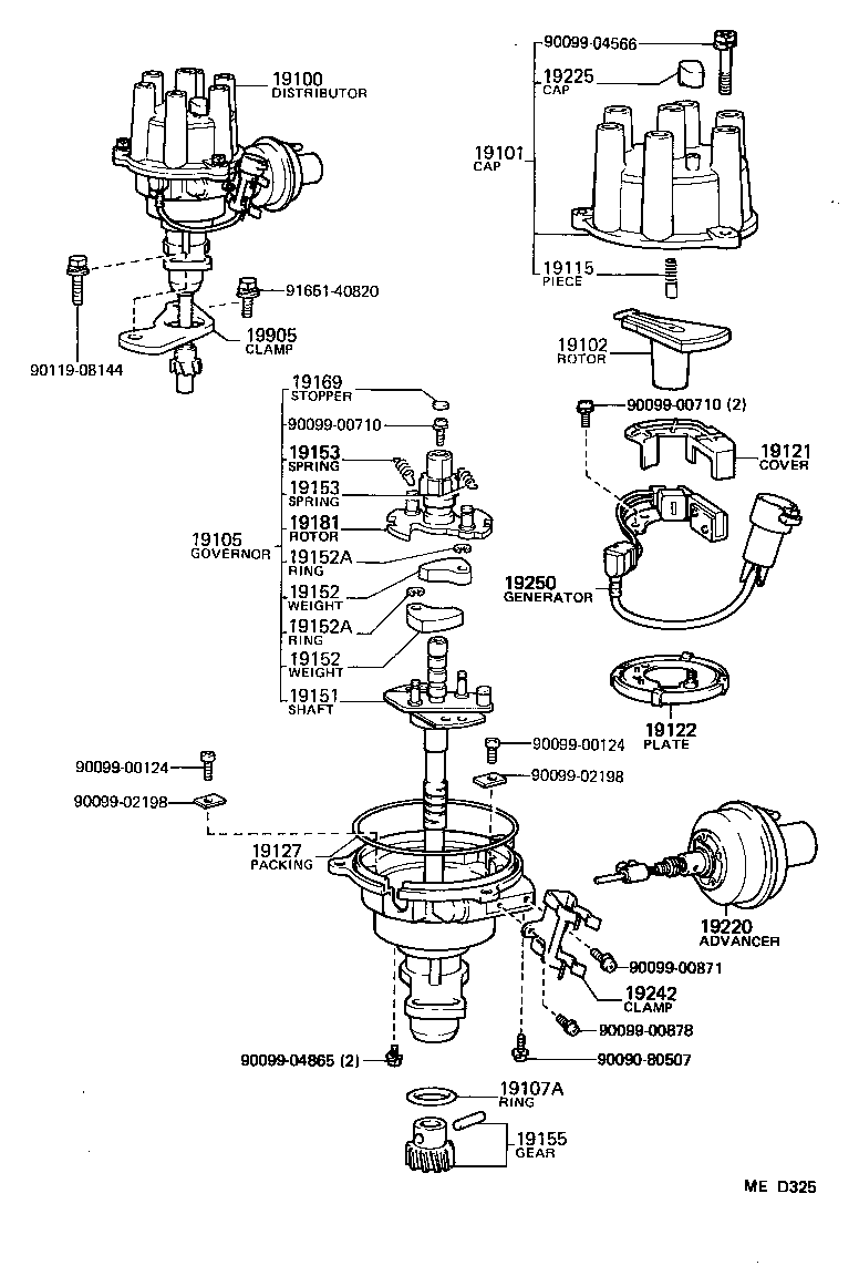 19106-18030 CAM SUB-ASSY, DISTRIBUTOR product image