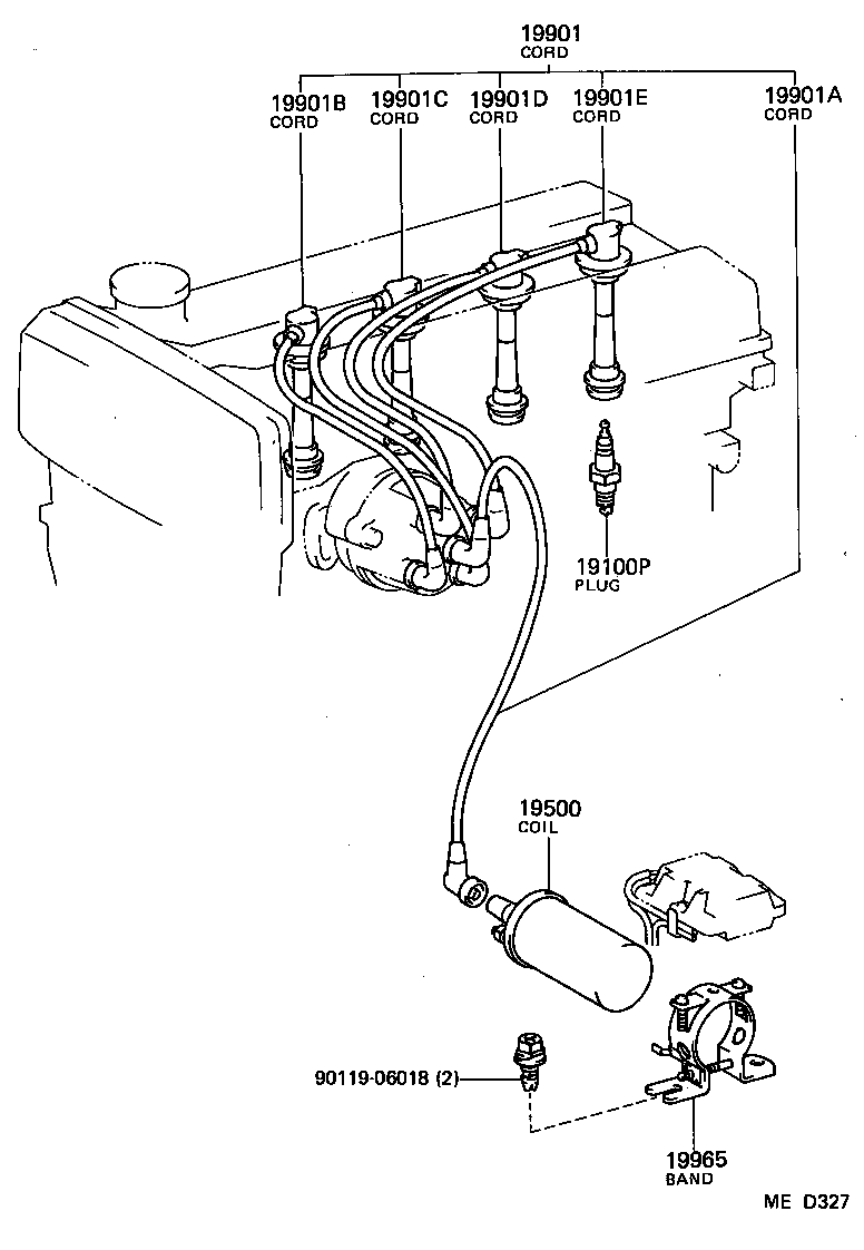 19944-35010 PLATE, RESISTIVE CORD CLAMP SUPPORT, NO.2 product image
