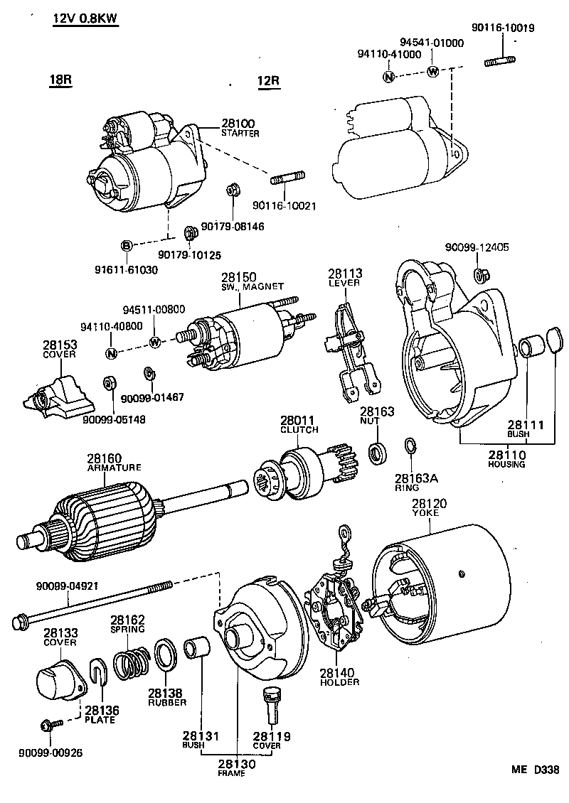 28130-54010 FRAME ASSY, STARTER COMMUTATOR END product image