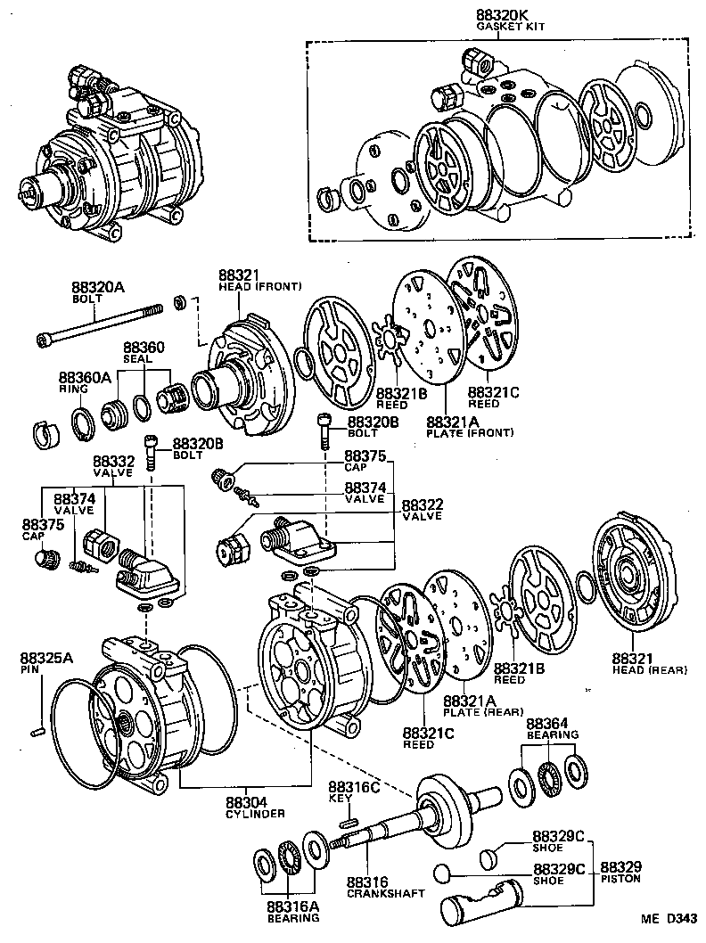 88444-26080 BRACKET, IDLE PULLEY product image