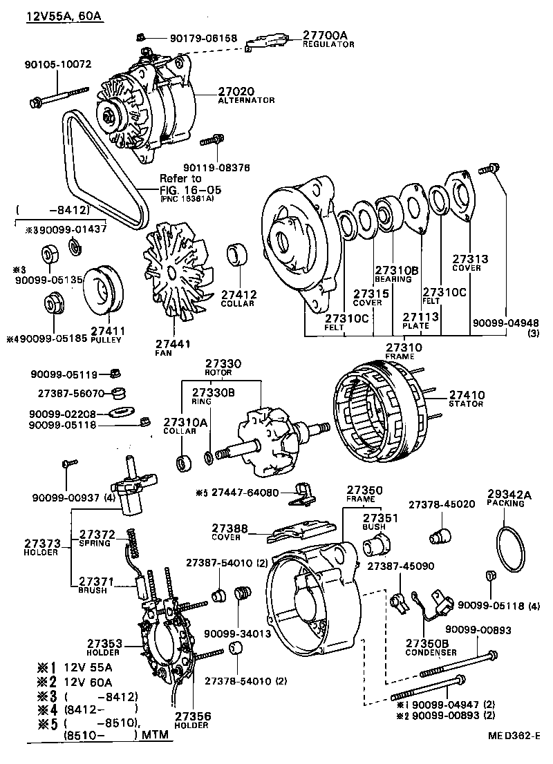 27310-63030 FRAME ASSY, DRIVE END, ALTERNATOR product image