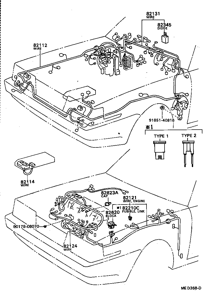82122-32050 WIRE, ENGINE, NO.2 product image