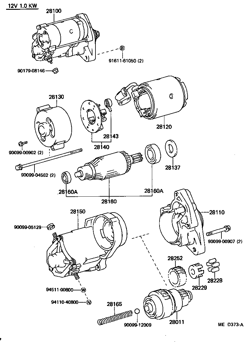 Toyota 28199-15130 COVER, STARTER