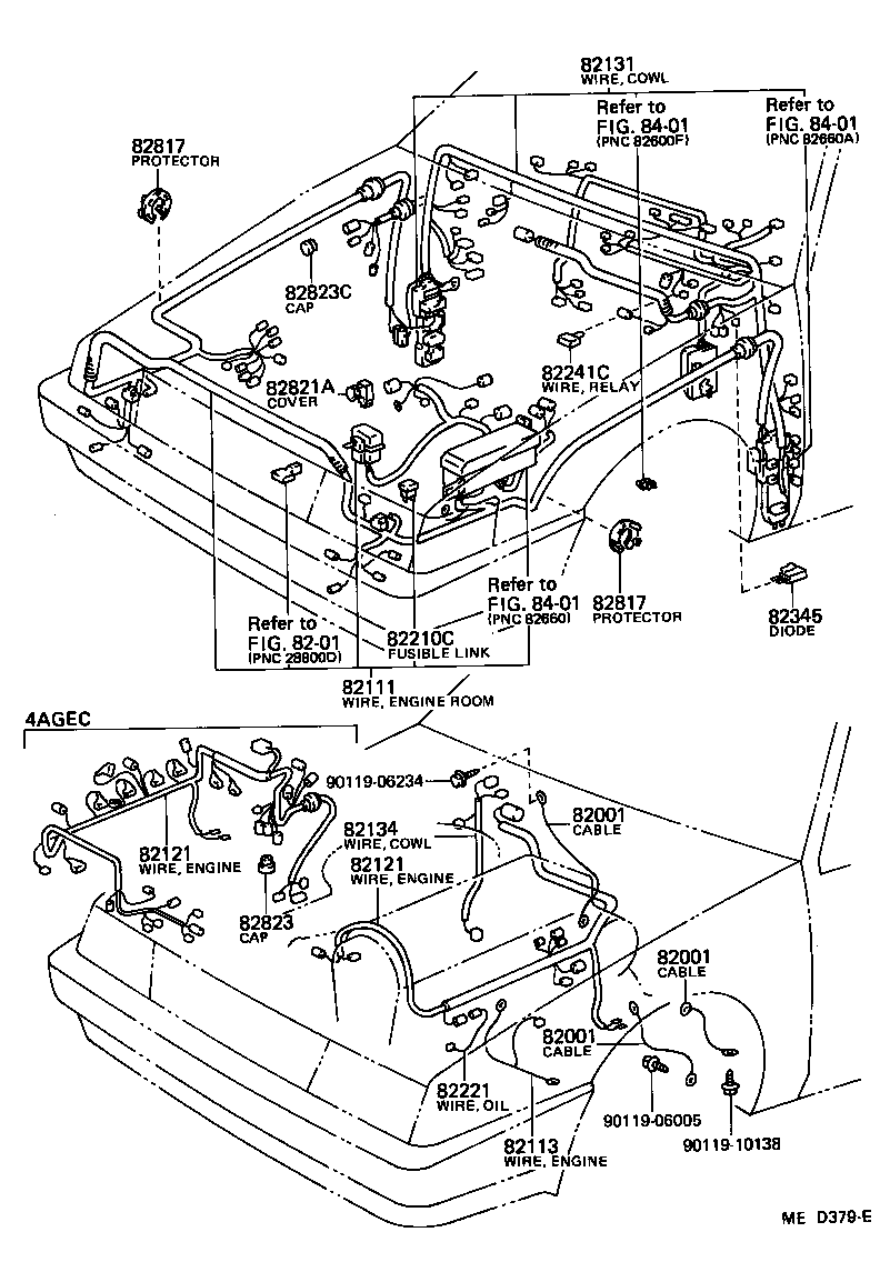 Toyota 82161-12420 WIRE, FLOOR