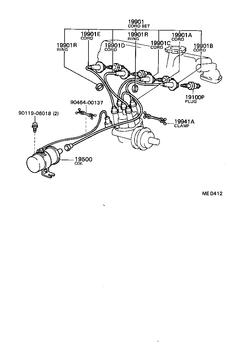 90919-03074 BAND, IGNITION COIL, NO.1 product image