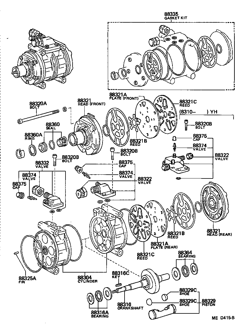 88320-26161 COMPRESSOR ASSY, COOLER product image