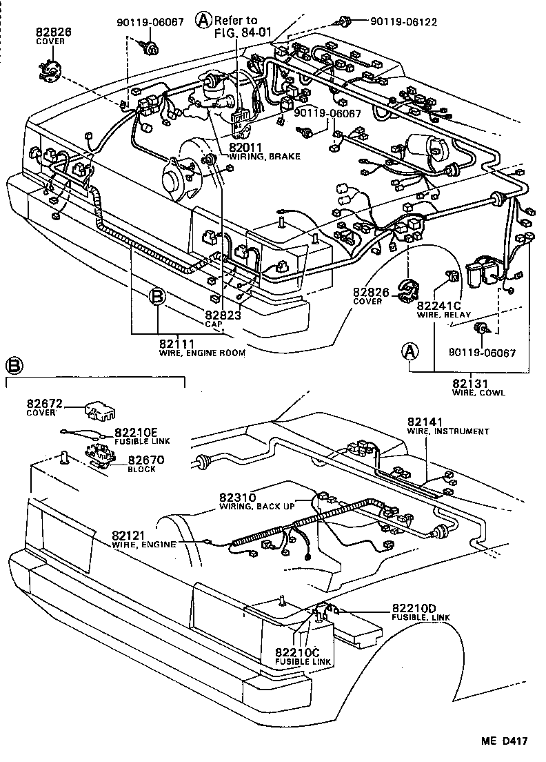 82507-22020 WIRE, REAR DOOR, NO.1 product image