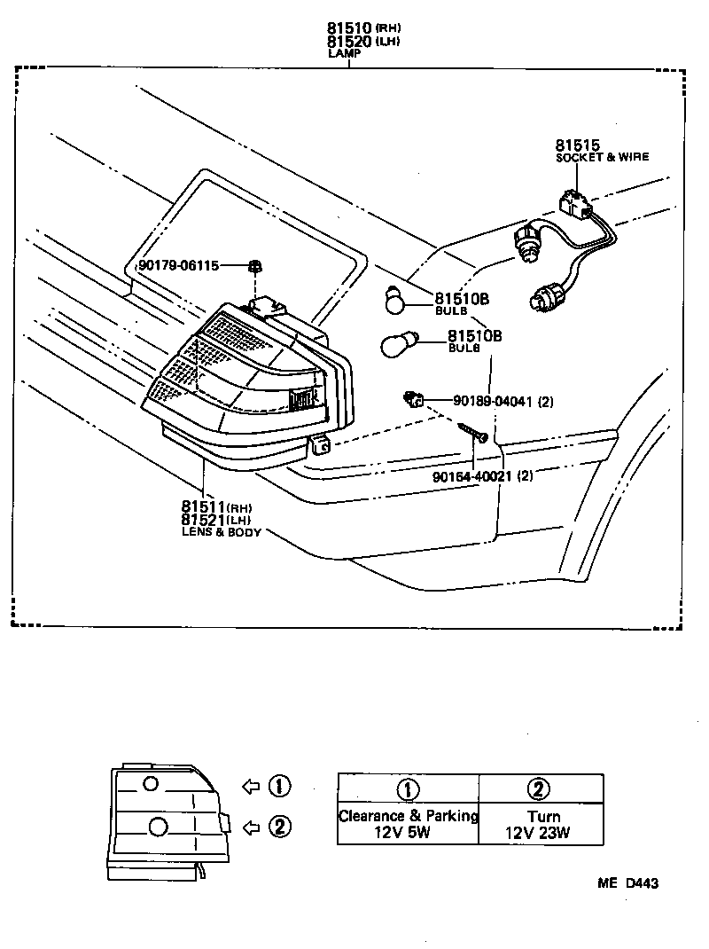 81520-19675 LAMP ASSY, FRONT TURN SIGNAL, LH product image