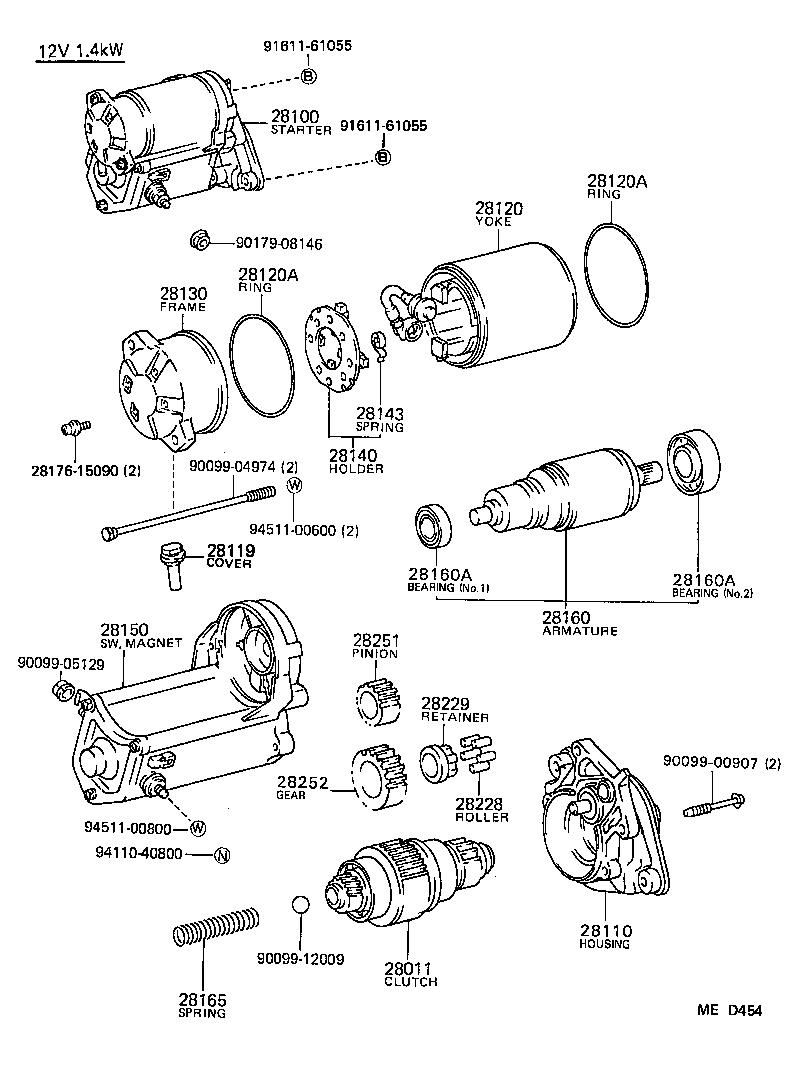 28140-77090 HOLDER ASSY, STARTER BRUSH product image